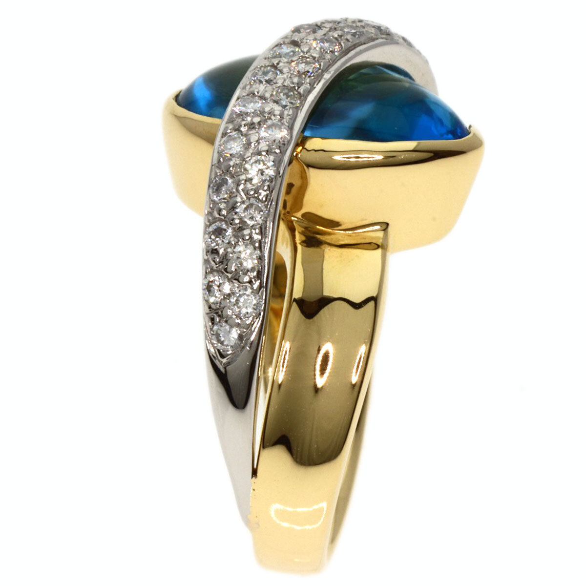 Used] K18 Pt900 Ring, 2 colors, size 10.5, 18K, K18 gold