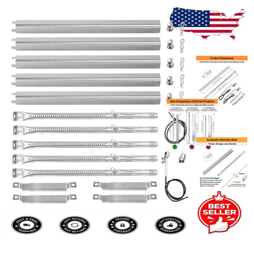 Comprehensive 15.38" Burner & Heat Plate Set for Charbroil Performance Grills