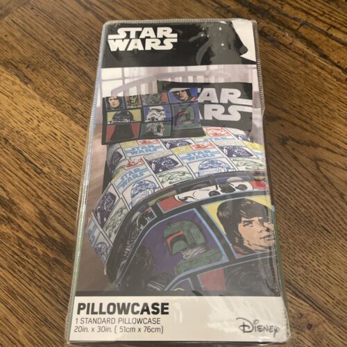 Disney Star Wars Standard Pillowcase Yoda Stormtrooper Darth Vader - Afbeelding 1 van 15