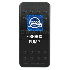 OTRATTW Carling Technologies Contura II Rocker only, FISHBOX PUMP, BLUE LENS