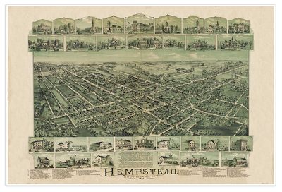 Map of Hempstead, Nassau County, Long Island, New York 1895