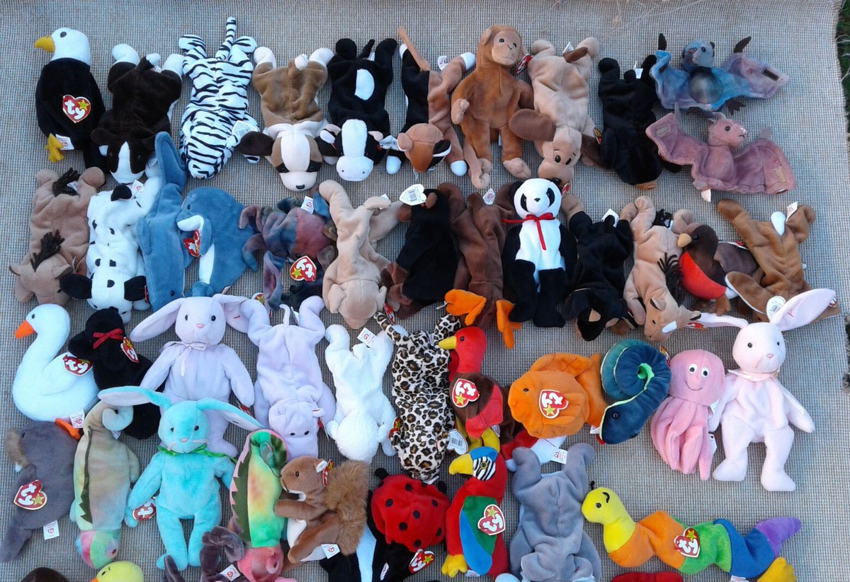 VINTAGE TY BEANIE BABIES SELECTION FROM THE LATE 1990'S (T - Z