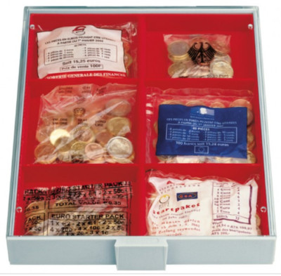 LINDNER Sammelbox 2402 Standard extrahoch! mit 2 flexibel unterteilbaren Fächern