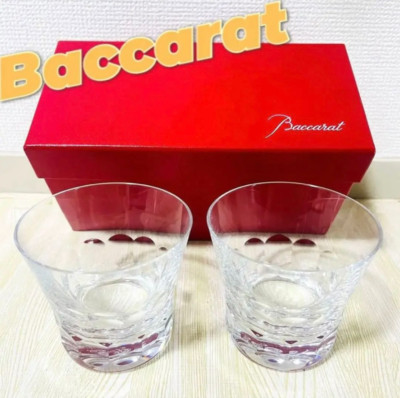 Baccarat 2013 Year Tumbler BIBA Crystal Rock Glass With Box pair NEW