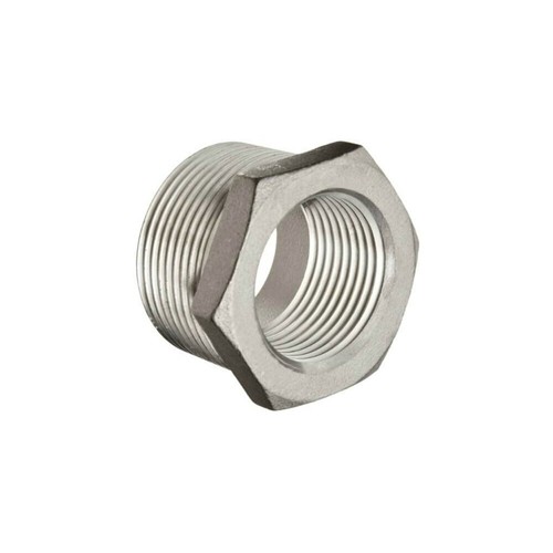 3/4" Male NPT to 1/2" Female NPT Hex Reducing Bushing Stainless Steel 304 - Picture 2 of 2