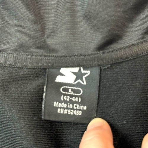 STARTER Mens Tracksuit Top Jacket Size L 42/44 Black Grey Polyester Lightweight - Picture 10 of 10