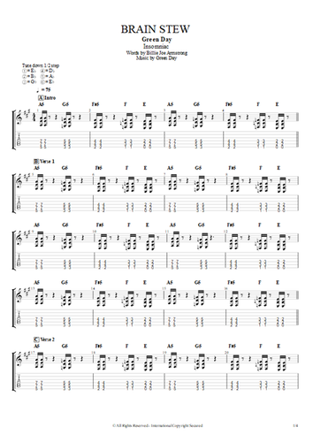 Green Day Insomniac guitar tabs - Picture 2 of 2