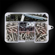 155PCS Stainless Steel Motorcycle Fairing Bolt Kit Windshield Screw Nut Fastener