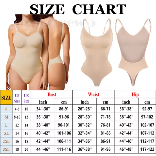 Slim Shapewear Bodysuit Women Tummy Control Snatched Racerback Full Body Shaper - Picture 22 of 27