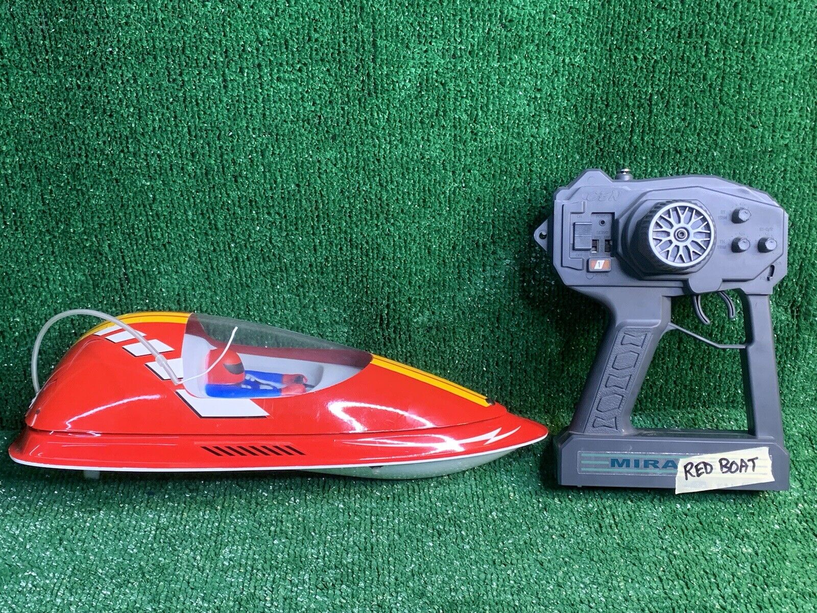 vintage aquacraft reef racer remote control boat with controller