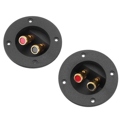 2 Stück Lautsprecher Box Terminal Rund Feder Cup Stecker Subwoofer Gehäuse Neu - Bild 9 von 9