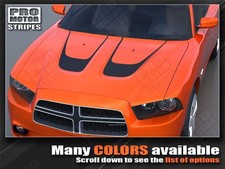 Dodge Charger Hood Accent Scallop Stripes Decals 2011 2012 2013 2014 Pro Motor