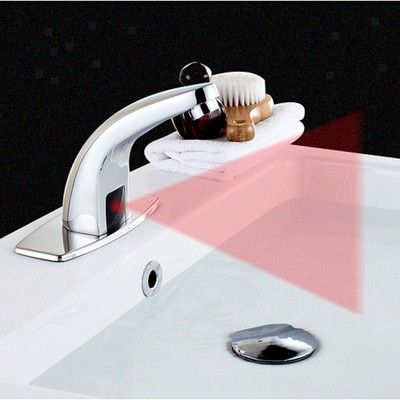 Auto Motion Sensor Faucet Bathroom Deck Mounted Basin Sink Water