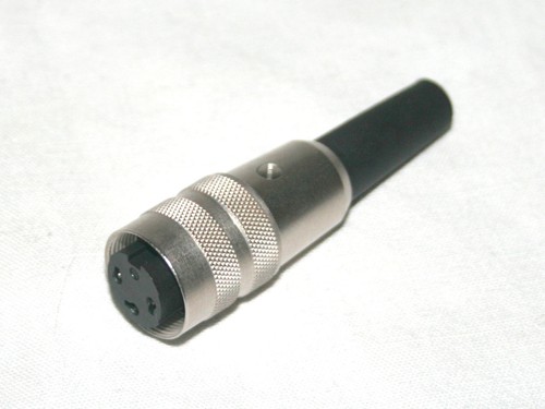 Small cloth connector cable box clutch 3-pole fem for vintage microphones MD421N among others - Picture 1 of 1