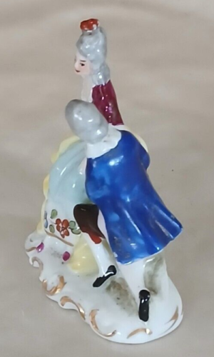 Capodimonte piccola statuina coppia corteggiamento porcellana alta 2,5" vintage - Foto 14 di 15