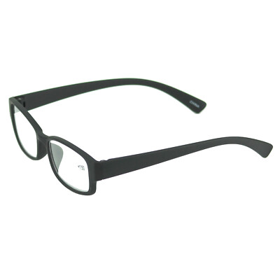 Reading Eyeglasses Mens Womens Nerd Rectangle Reader Power Solid Strength 200