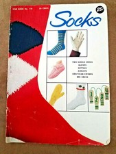Star 0118 family SOCKS 1955 knit crochet pattern 32pg booklet Many styles/ sizes