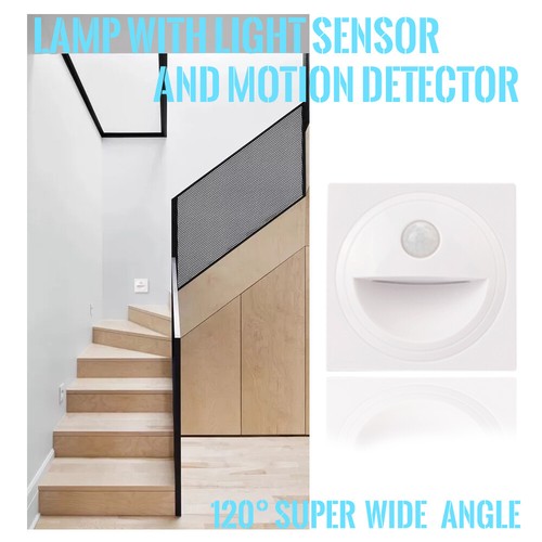 1-10Pcs 0.6W Cool White LED Stair Corner Recessed Wall Light Lamp Motion Sensor - Picture 3 of 15