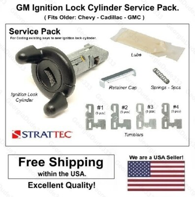 GMC Chevy Ignition Key Switch Cylinder & 2 (Pair) Door Lock Set 702671 + 702674