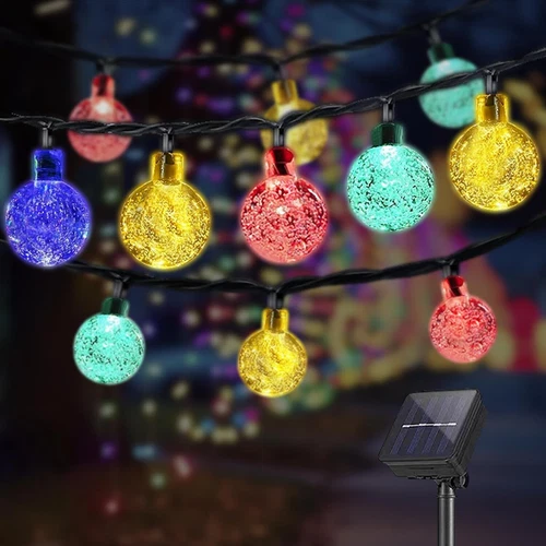 LQWELL® 5/8/10/13/16M LED Solar Lichterkette Kugel Beleuchtung Garten Party