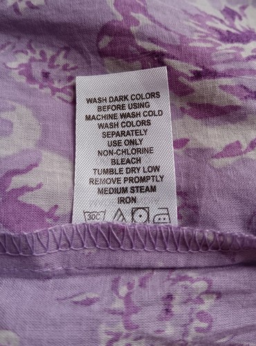 NWOT Only Necessities 100% Cotton Purple Cabbage Rose 2-Pc. Peignoir Set Size 4X - Picture 15 of 16