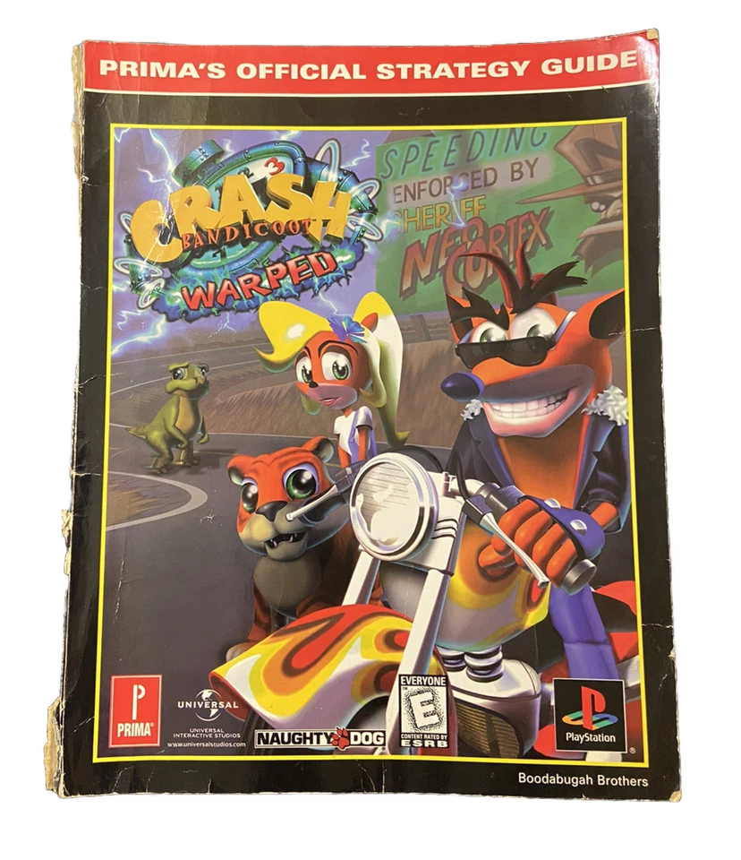 Crash Bandicoot 3 Warped (PlayStation 1, 1998) PS1, con guía del jugador, LOTE PS1 Foto 2 de 4