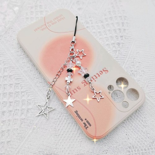2 szt. Słodka fajna gwiazda Telefon Bowknot Wiszący wisiorek Pasek na telefon Torba Dekoracja - Zdjęcie 6 z 8