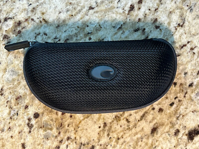 COSTA DEL MAR Black Sunglasses Case Zipper Hard Clamshell Glasses Holder 