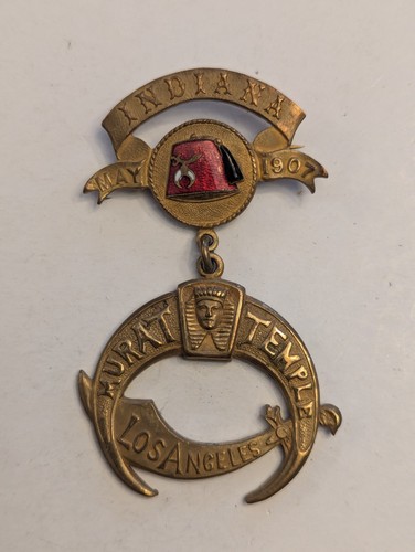 1907. MURAT TEMPLE LOS ANGELES MEDAL.