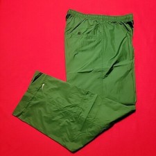 NIKE PANTS Vintage 80s LARGE L Green nylon running jogging workout warm up
