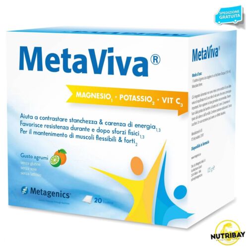 Metagenics MetaViva MgK Vit. C - 20 bustine Integratore multivitaminico  - Foto 1 di 1
