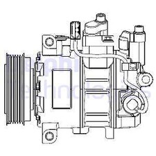 CS20474 DELPHI Compressor, air conditioning for AUDI