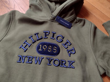 NWT,  100. MSRP, Tommy Hilfiger Men's Pullover Hoodie Cotton Sweatshirt Green
