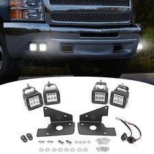 424w Leds Bumper Fog Light Mounting Kit For Silverado 2500 3500 Hd 2011-2014
