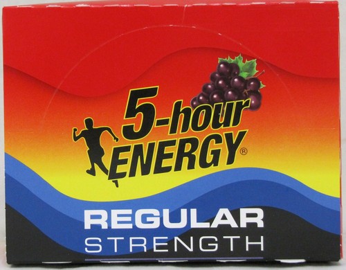 5 Hour Energy Grape Flavor 12 Count Box 1.93 oz Shots Sugar Free Ship Hr Five - Picture 5 of 9