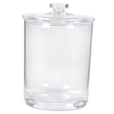 Acrylic Apothecary Jar with Lid, 60 Oz Storage Container for Bathroom,