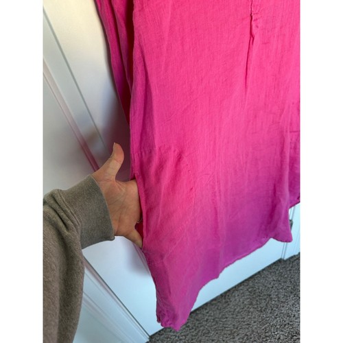 Abito tunica CP Shades lino relaxed teton taglia XS rosa tasche boho oversize - Foto 5 di 6