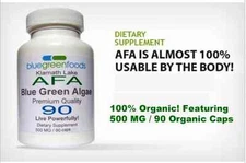 Organic Stem Cell Superfood Stem Cell Enhance 90 Certified Organic Capsules AFA