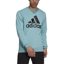 Sweatshirts Universal Men Adidas Essentials Hoodie H12163 Black-Light blue