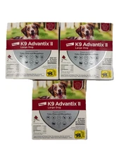 K9 Advantix II Flea and Tick Prevention for Large Dogs 21-55 lbs, 6 Doses