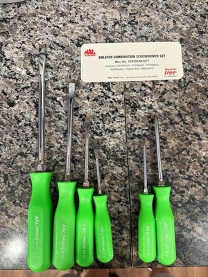 Mac Tools SDRB24AGPT 6pc Screwdriver Set Green SPB-TS 370405