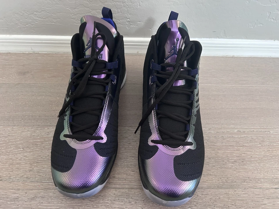 Size 15 - Jordan Super Fly 5 Black Concord White - Image 3 of 4