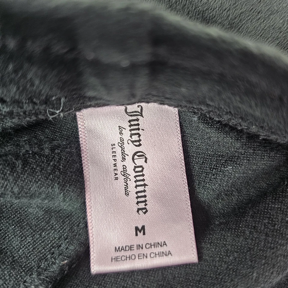 Juicy Couture Womens Micro Mini Lounge Shorts Size M Spell Out Rhinestone Y2K - Image 3 of 4