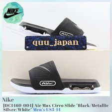 Nike Air Max Cirro Slide Black / Metallic Silver / White DC1460-004 Men's US3-14
