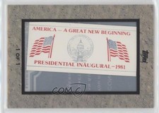 2009 Ticket To Stardom Framed American Pop Culture Tickets 1/1 Ronald Reagan 1h1