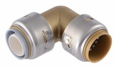 Brass Push-To-Connect Conversion Pipe Elbow,90-Degree,Polybutylene,3/4 In. - UR4