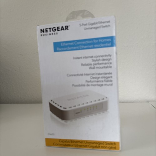 NETGEAR Business 5-Port Gigabit Ethernet Unmanaged Switch GS605 White