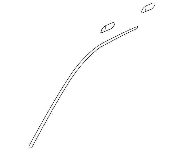 Genuine GM Driver Side Body Side Window Reveal Molding 25891059 - Image 3 of 4