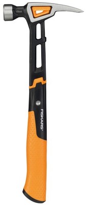 Fiskars Universalhammer Klauenhammer IsoCore M 1020213 Schwarz Orange