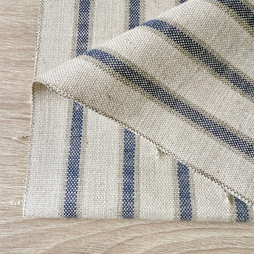 1724. COLTHURST Blue/Grey Stripe LINEN blend Cushion Cover, Various sizes - Picture 3 of 5